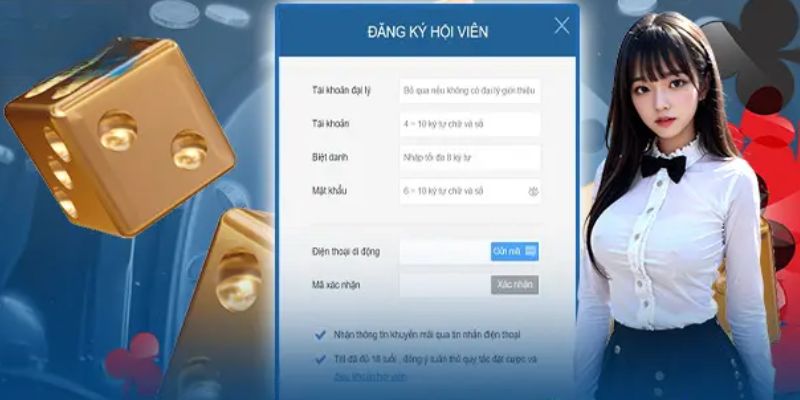 Thành viên nhấn nút đăng ký để hoàn tất quy trình tạo tài khoản cá cược