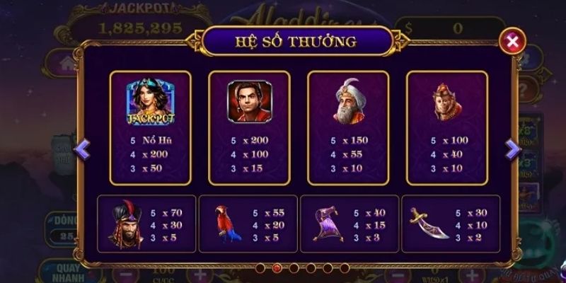 Các ưu điểm nổi bật Aladdin Slots tại PM Slot